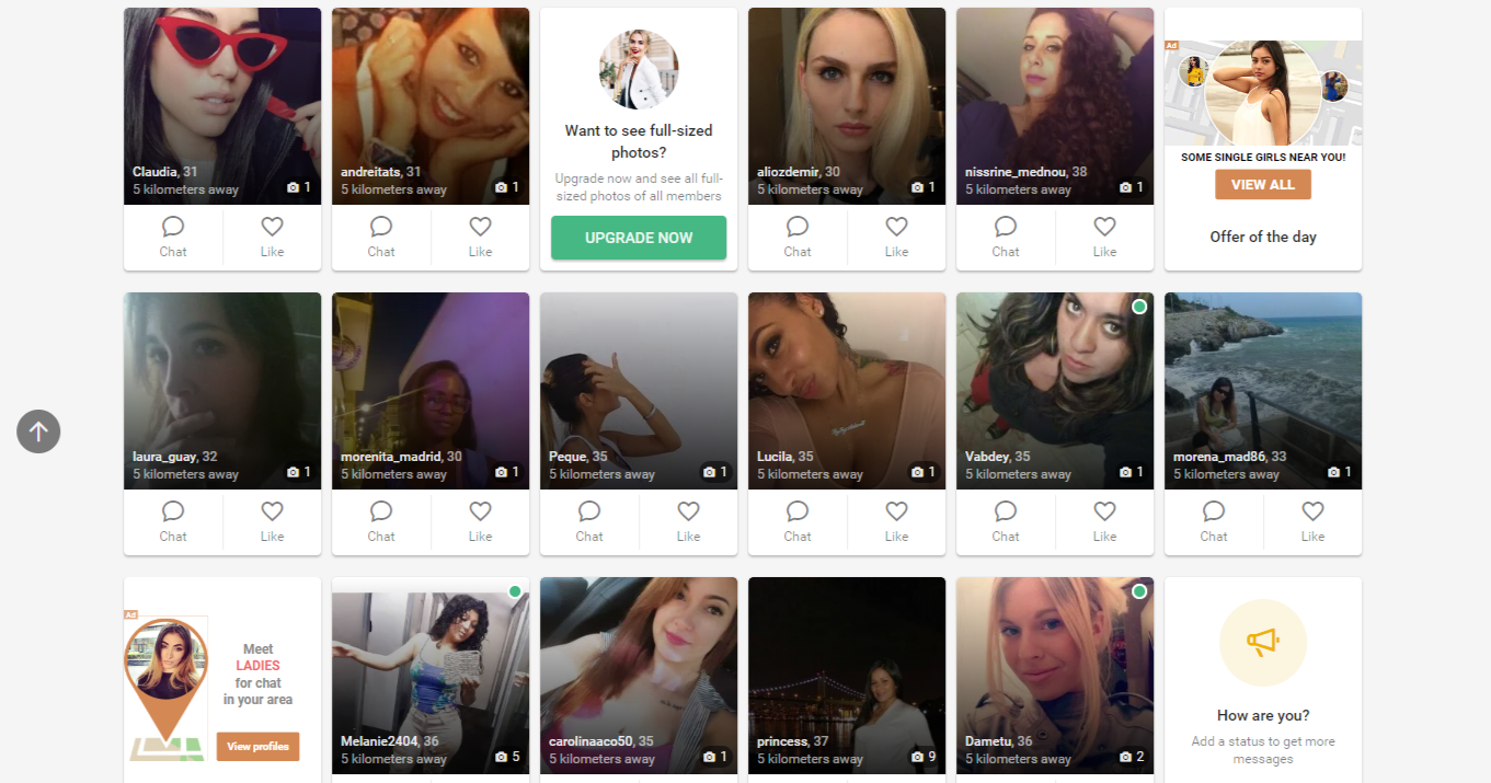 Website has several different kinds of women